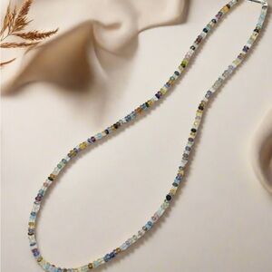 Multicolored Semi-faceted Beaded Necklace